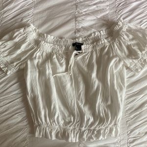 Forever 21 white ruffle top